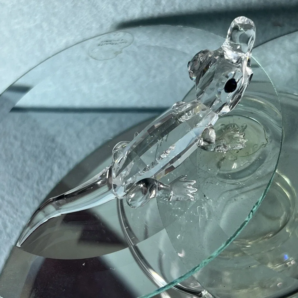 Swarovski Crystal Alligator‎ Figurine #221629 Mib Complete Crocodile